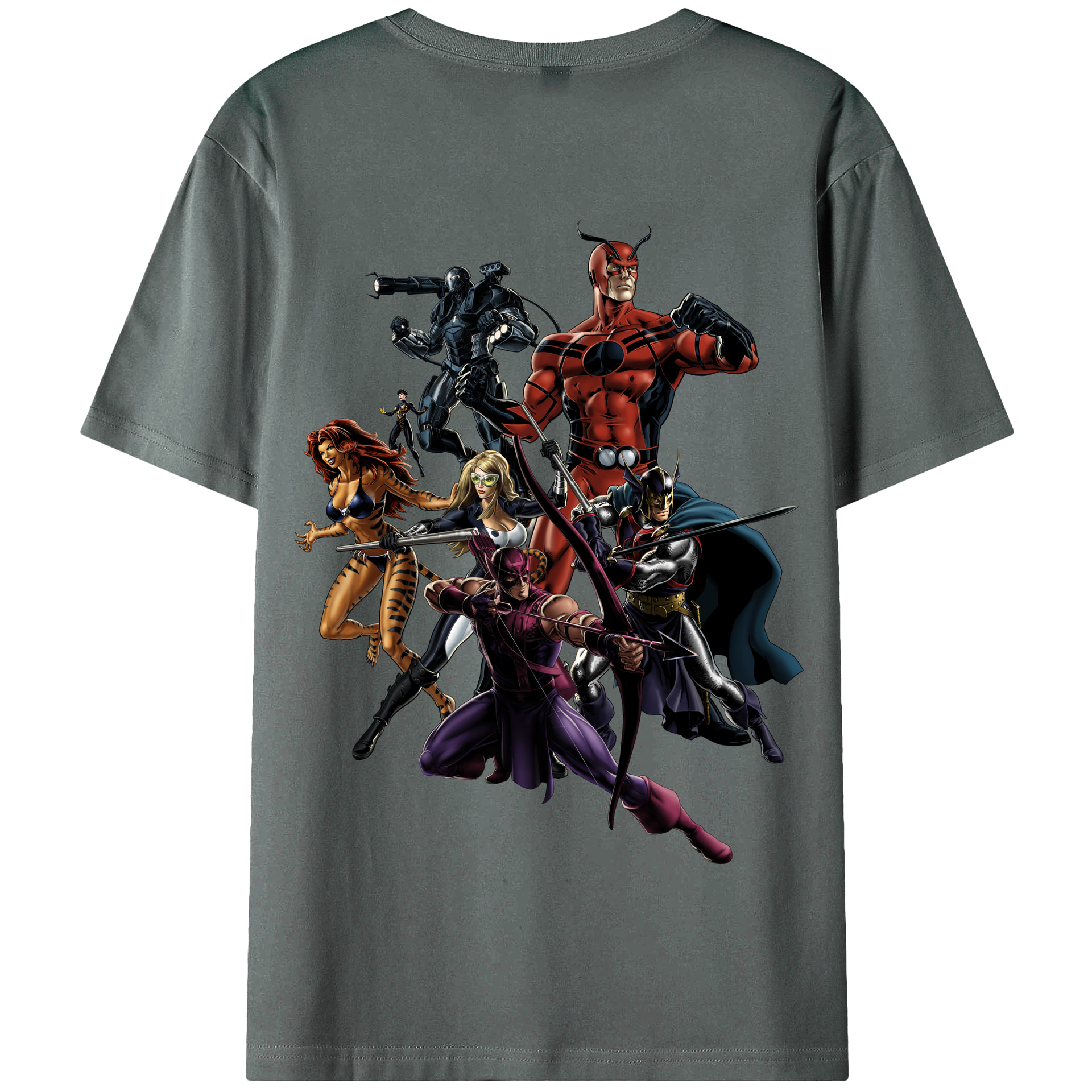 （画像用） アベンジャーズ The Avengers 綿100％半袖Tシャツ（背面プリント）
